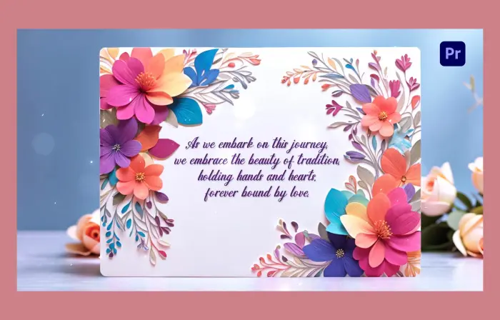Innovative 3D Floral Wedding Invitation Card Slideshow